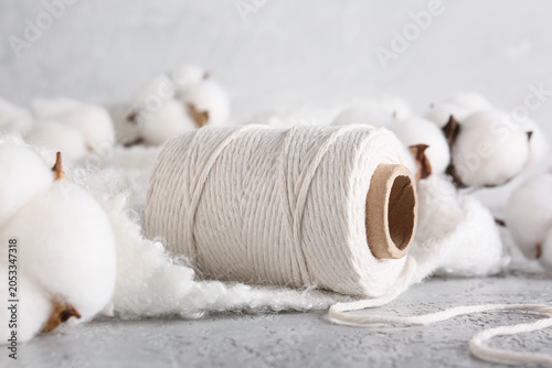 Natural cotton thread spool...