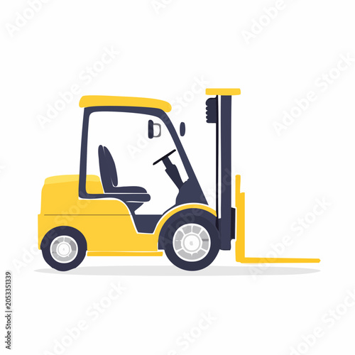Yellow Forklift Truck Illustration