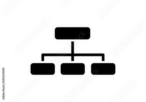 Simple family organizational chart icon