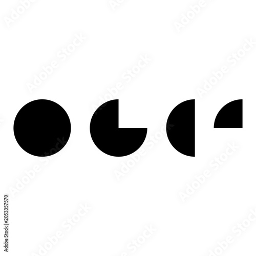 Bild auf Leinwand Abstract Geometric Shape Set Isolated on Transparent Background vector proportio
