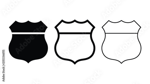 Foto US route sign silhouette vector outline and line art