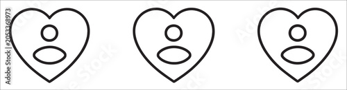 Obraz na plátně Charity, love and care, caring support, employee help, safety client thin outline icon