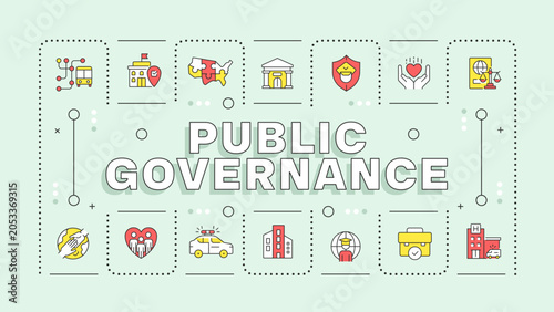 Canvastavla Public governance light green word concept