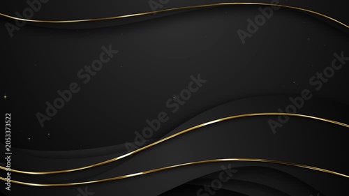 Minimalist Concentric Gold Rings Luxury Particles Awards Trailer Titles Cinematic Openers Intro Luxury Background Loop