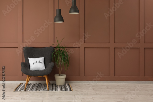 Cozy living room interior w...