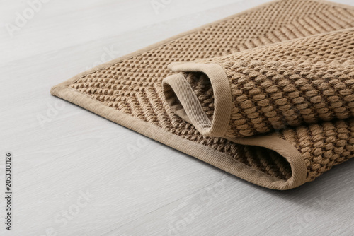 Textured brown woven fabric...