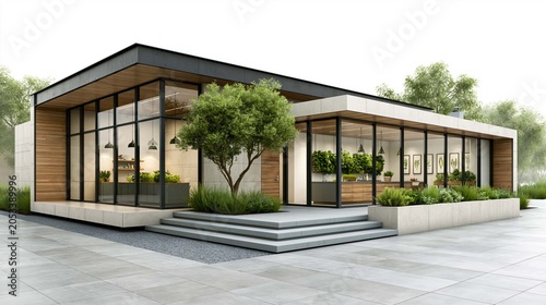 modern agricultural home design integrating residential comfort with backyard food production system
