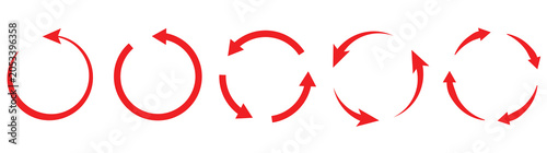 Bild auf Leinwand rotate arrow icon, refresh and reload icon