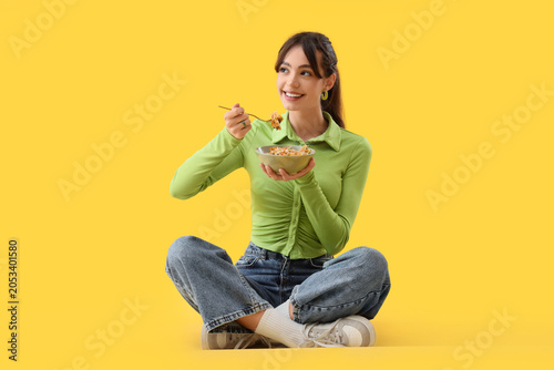Young woman enjoying health...