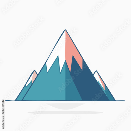 Stylized Mountain Range Illustration