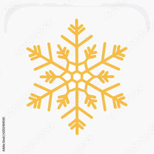 Yellow Snowflake Icon