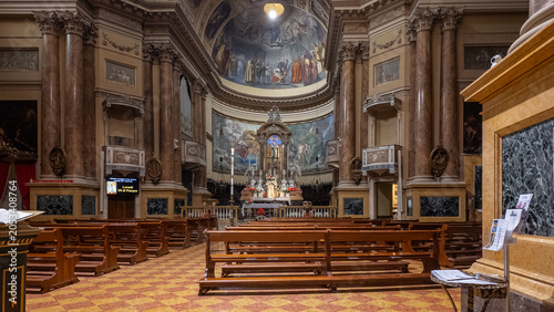 Architecture of the small town of Bergamo, Italy.