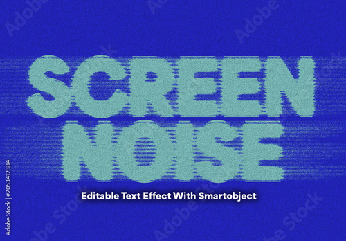 Screen Noise Text Effect Template