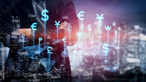 Konstfotografi Currency exchange and fintech innovation in global money transfer, digital currency conversion, secure currency exchange platforms, and next-generation money exchange technologies