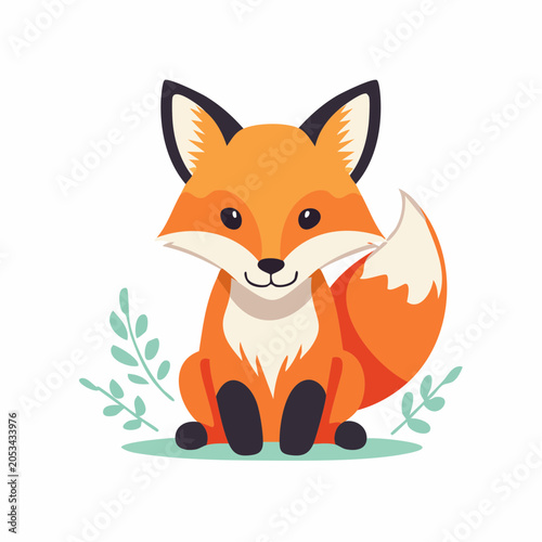 Cute Cartoon Fox Illustration