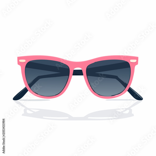 Pink Wayfarer Sunglasses with Dark Lenses