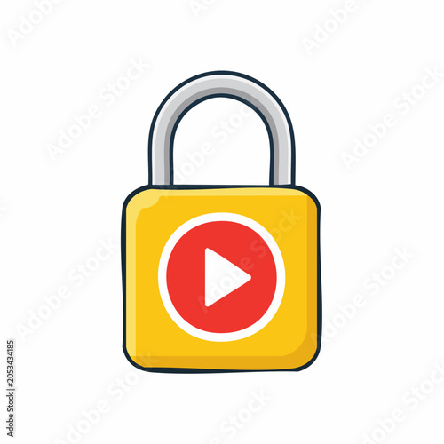 Locked Play Button Icon