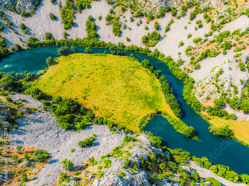 Kudin most or Kudin bridge on Krupa river in Croatia in Velebit National park