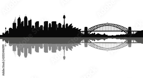 Photography Sydney Skyline Silhouette Reflection