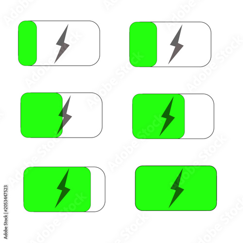 Battery Charge Status Icons Collection