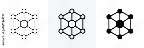 Foto Hexagonal Molecular Structure Vector Illustration Geometric Design