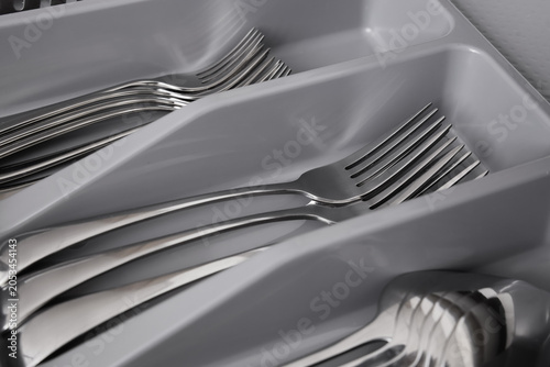 Clean stainless steel forks...