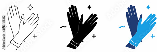 Foto Medical Rubber Gloves Icon Collection