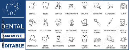 Φωτογραφία Dental icon set