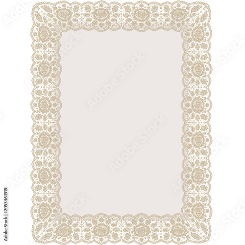 Vintage lace frame. Elegant vintage vector illustration