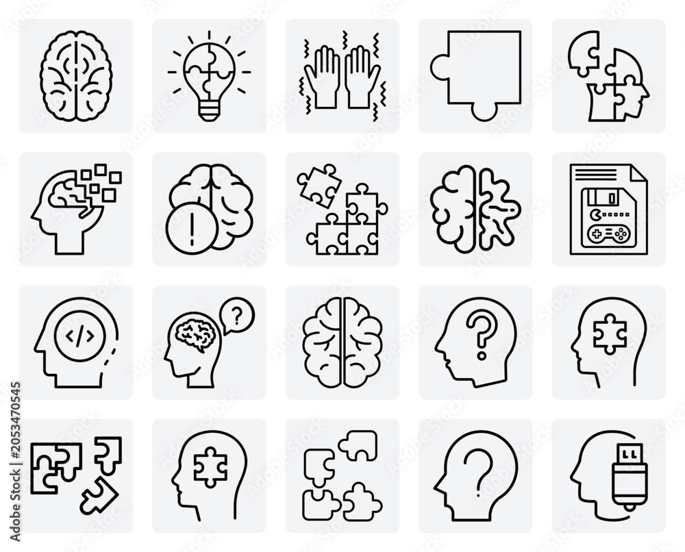 Fototapeta premium The Puzzle Of Memory Loss – Visuals Of Confused Minds, Jigsaw Brains, And Dementia For Public Health Education.