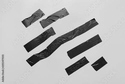 Black duct tape strips with...