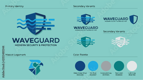 Brand identity system layout board