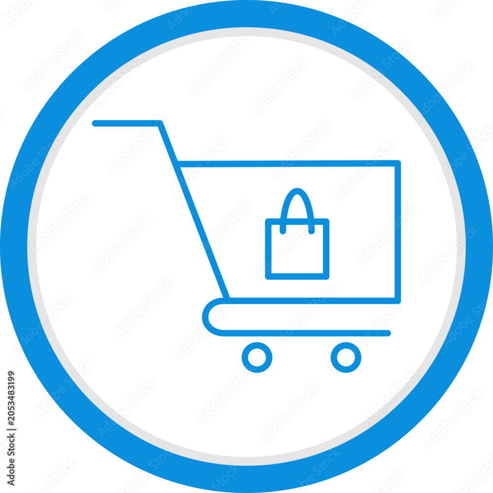 Obraz premium Unique Cart Vector Icon