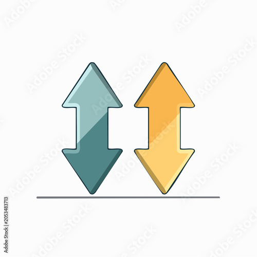 Two Arrows Pointing Up and Down