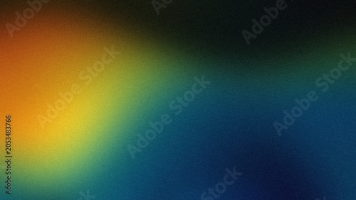 Canvastavla Abstract gradient of warm orange and yellow blending into cool blue and dark green hues, creating a vibrant and dynamic background