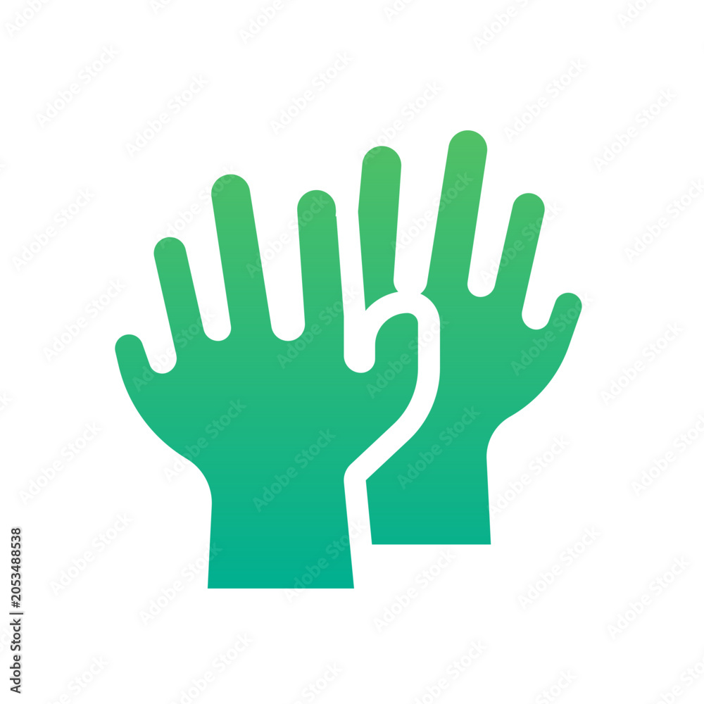 Fototapeta premium gloves gradient icon perfect for healthcare flyers, medical presentations, hospital brochures, health awareness posters, and wellness social media content