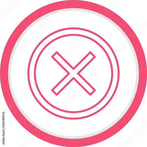 Obraz na płótnie Do Not Cross Vector Icon