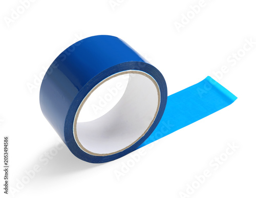 Bright blue adhesive tape r...