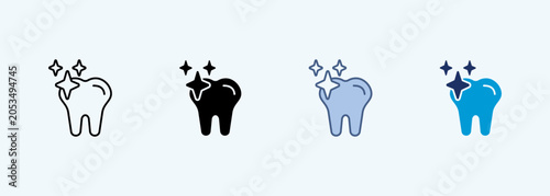 Cuadro en lienzo teeth multiple style icon collection