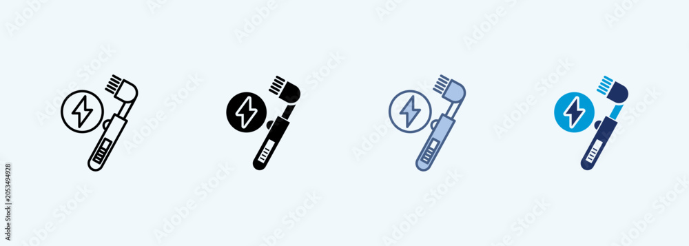 Φωτογραφία electric toothbrush multiple style icon collection