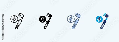 фотографія electric toothbrush multiple style icon collection