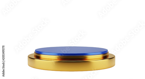 Blue and gold button for ui design, app interface, website element