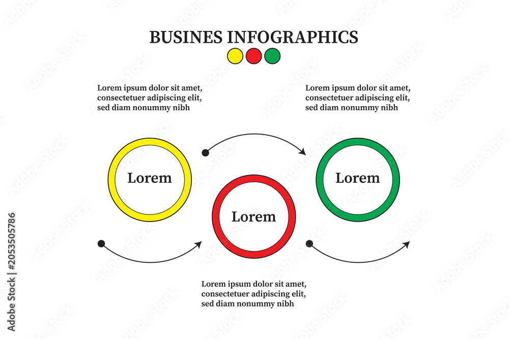 Fototapeta premium Business visualization infographic circle design template , steps or processes. Business presentation