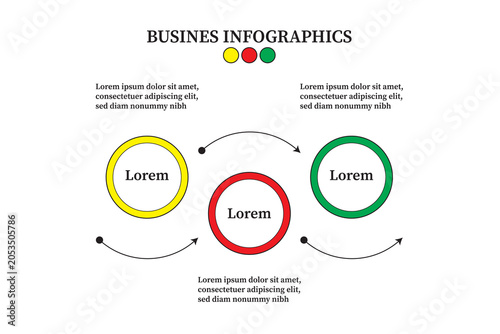 Business visualization infographic circle design template , steps or processes. Business presentation