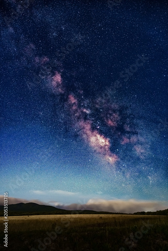 Canvastavla Milky Way Galactic Center Above Mountain Landscape