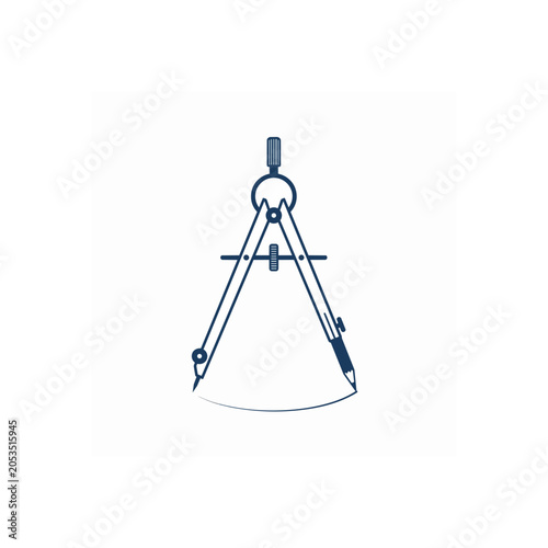 Drawing Compass Tool for Geometric Construction.