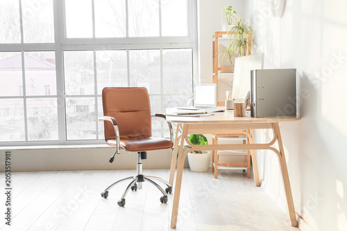 Modern home office interior...