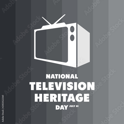 National Television Heritage Day greeting card vector illustration with retro TV icon.