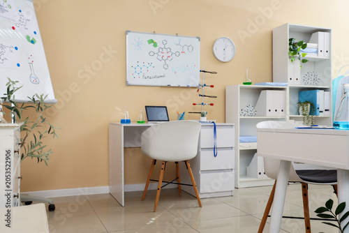 Modern chemistry laboratory...