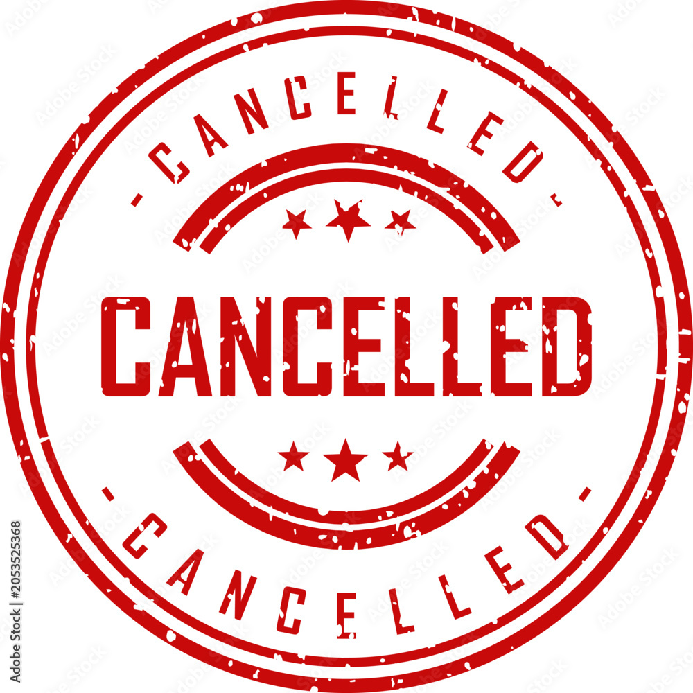 Fotografía Cancelled red stamp